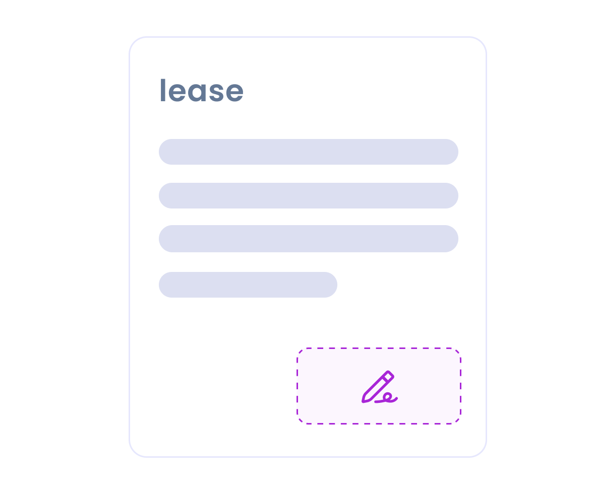 Embedded Lease Signing